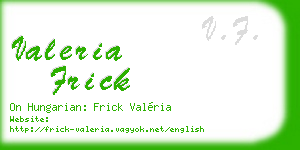 valeria frick business card