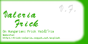 valeria frick business card